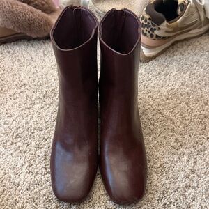 BareTraps Women's Pointed Ankle Boots in Burgundy